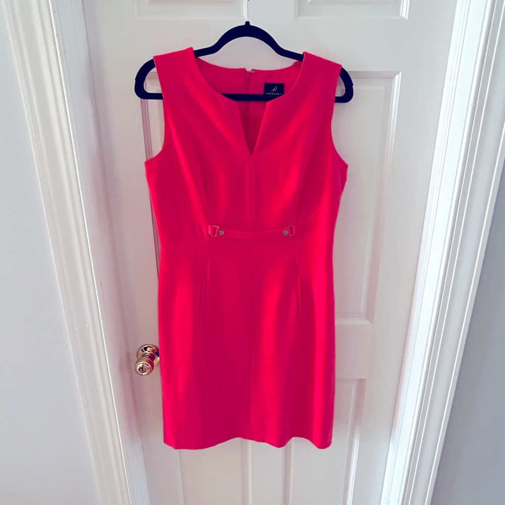 Sz 10 Adrianna Papell pink / coral day dress